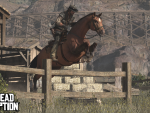 Hopping a fence on horseback