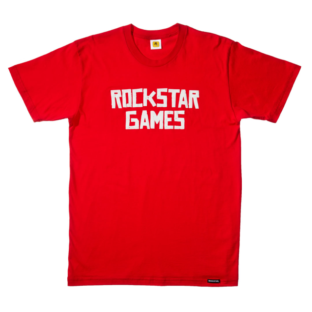 Rockstar Games T-Shirt - White on Red