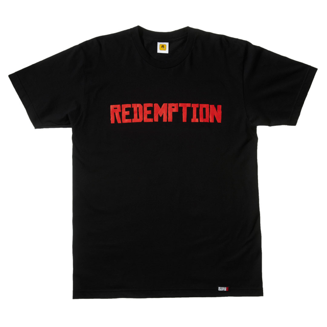 Redemption T-Shirt - Red on Black