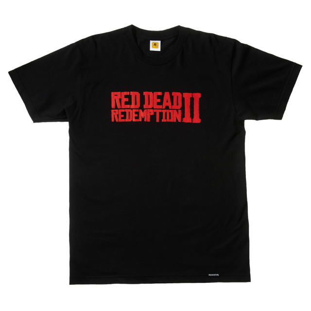 Red Dead Redemption 2 Logo T-Shirt - Red on Black