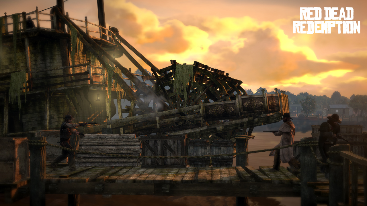 Shootout By An Old Boat