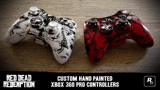 Hand Painted RDR Xbox 360 Controllers