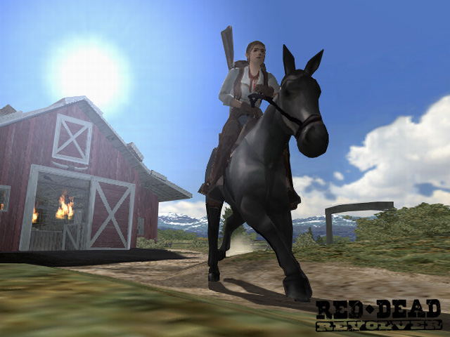 Annie fleeing the burning barn