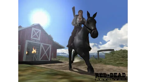 Annie fleeing the burning barn