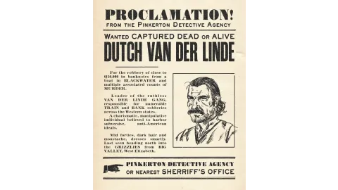 Dutch Wanted Poster Dutch Wanted Poster