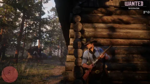 Lawmen arrive at the scene