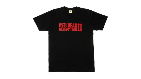 Red Dead Redemption 2 Logo T-Shirt - Red on Black