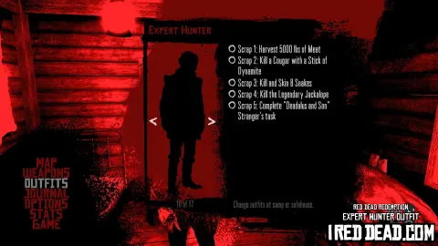 Red Dead Redemption Expert Hunter Outfit Critera