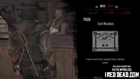 Red Dead Redemption Shop Item Dutch Warmblood