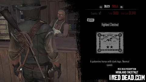 Red Dead Redemption Shop Item Highland Chestnut