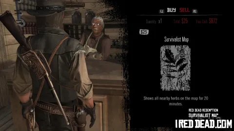 Red Dead Redemption Shop Item Survivalist Map