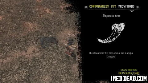 Red Dead Redemption Undead Nightmare Provisions Chupacabra Claws