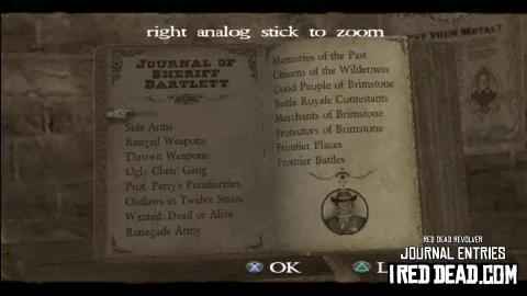 Red Dead Revolver Journal Entry 1 - Index Red Dead Revolver Journal Entry 1 - Index