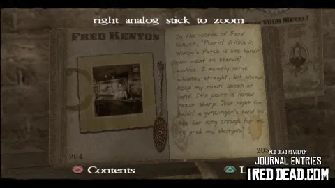 Red Dead Revolver Journal Entry 103 - Fred Kenyon