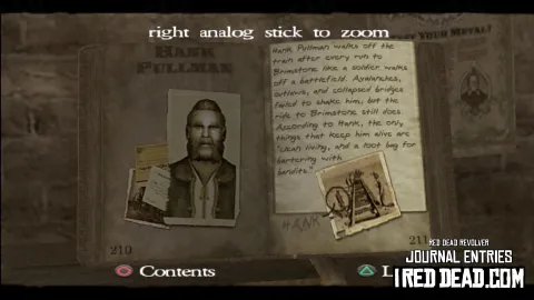 Red Dead Revolver Journal Entry 106 - Hank Pullman