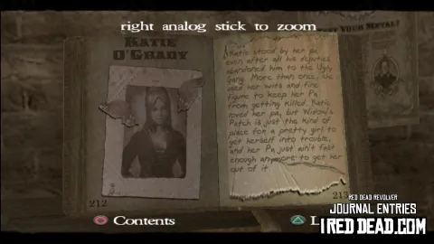 Red Dead Revolver Journal Entry 107 - Katie O'Grady