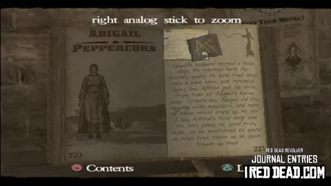 Red Dead Revolver Journal Entry 111 - Abigail Peppercorn