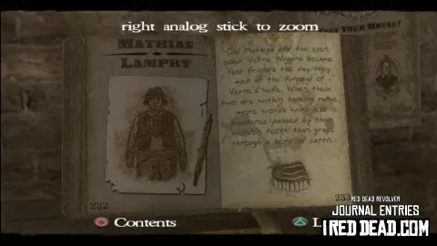 Red Dead Revolver Journal Entry 117 - Mathias Lampry