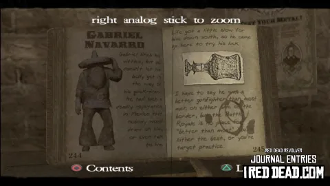 Red Dead Revolver Journal Entry 123 - Gabriel Navarro
