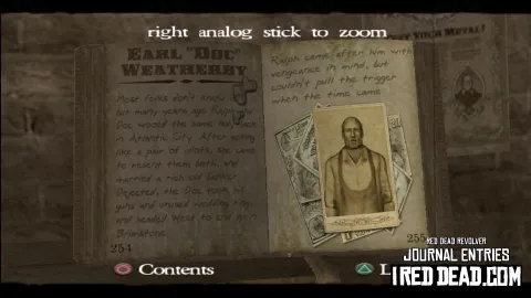 Red Dead Revolver Journal Entry 128 - Earl "Doc" Weatherby