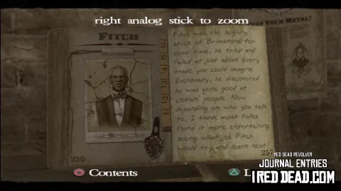Red Dead Revolver Journal Entry 129 - Fitch