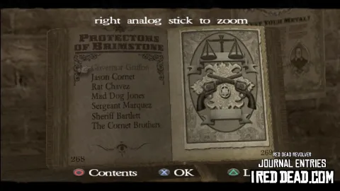 Red Dead Revolver Journal Entry 135 - Protectors Of Brimstone Index