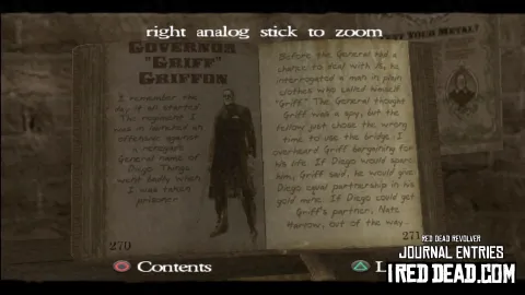 Red Dead Revolver Journal Entry 136 - Governor "Griff" Griffon