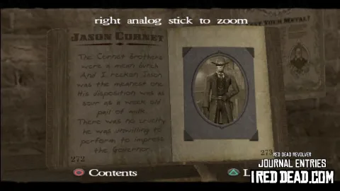 Red Dead Revolver Journal Entry 137 - Jason Cornet