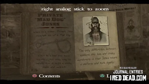 Red Dead Revolver Journal Entry 139 - Private "Mad Dog" Jones