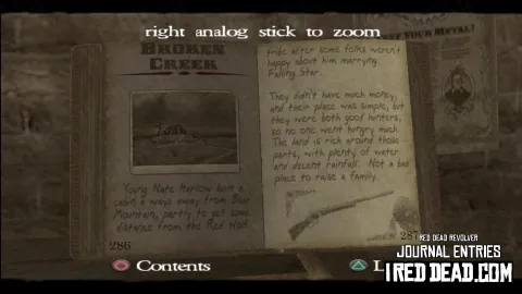 Red Dead Revolver Journal Entry 144 - Broken Creek