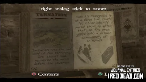 Red Dead Revolver Journal Entry 152 - Tarnation