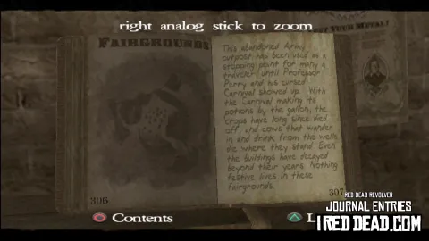 Red Dead Revolver Journal Entry 154 - Fairgrounds