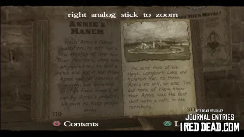 Red Dead Revolver Journal Entry 156 - Annie's Ranch