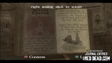 Red Dead Revolver Journal Entry 159 - Sunset Canyon