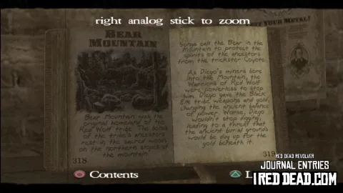 Red Dead Revolver Journal Entry 160 - Bear Mountain