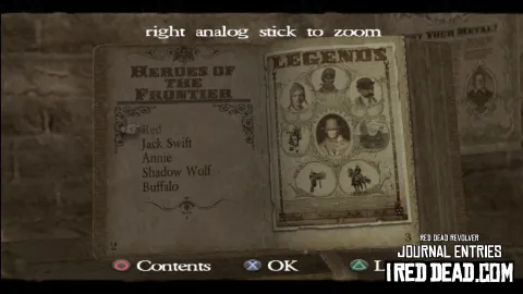 Red Dead Revolver Journal Entry 2 - Heroes Of The Frontier Red Dead Revolver Journal Entry 2 - Heroes Of The Frontier