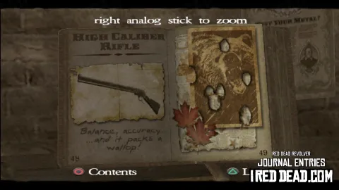 Red Dead Revolver Journal Entry 25 - High Caliber Rifle Red Dead Revolver Journal Entry 25 - High Caliber Rifle