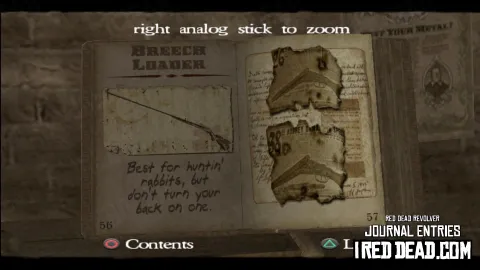 Red Dead Revolver Journal Entry 29 - Breech Loader Red Dead Revolver Journal Entry 29 - Breech Loader
