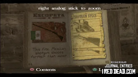 Red Dead Revolver Journal Entry 33 - Escopeta Red Dead Revolver Journal Entry 33 - Escopeta