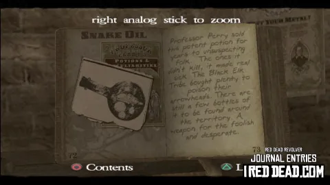 Red Dead Revolver Journal Entry 37 - Snake Oil