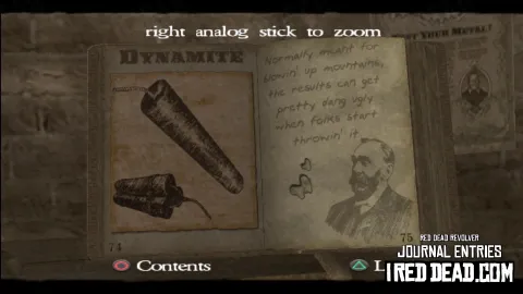 Red Dead Revolver Journal Entry 38 - Dynamite