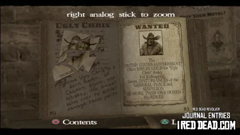 Red Dead Revolver Journal Entry 41 - Ugly Chris