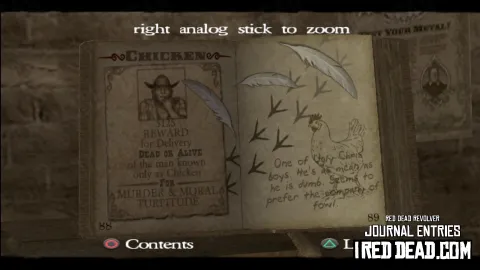 Red Dead Revolver Journal Entry 45 - Chicken