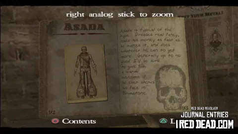 Red Dead Revolver Journal Entry 47 - Asada