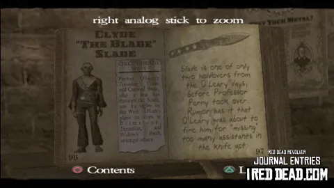 Red Dead Revolver Journal Entry 49 - Clyde "The Blade" Slade