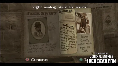 Red Dead Revolver Journal Entry 5 - Jack Swift Red Dead Revolver Journal Entry 5 - Jack Swift