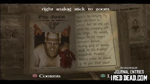Red Dead Revolver Journal Entry 51 - Pig Josh
