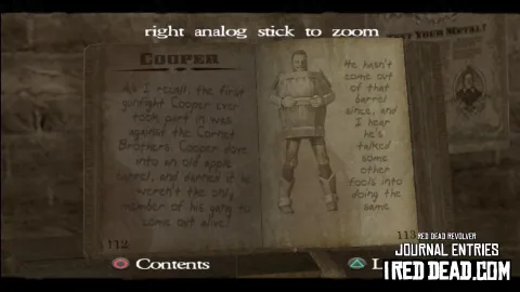 Red Dead Revolver Journal Entry 57 - Cooper