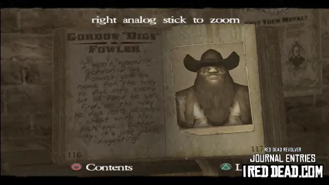 Red Dead Revolver Journal Entry 59 - Gordon "Digs" Fowler