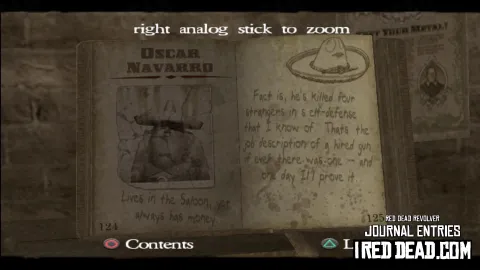 Red Dead Revolver Journal Entry 63 - Oscar Navarro